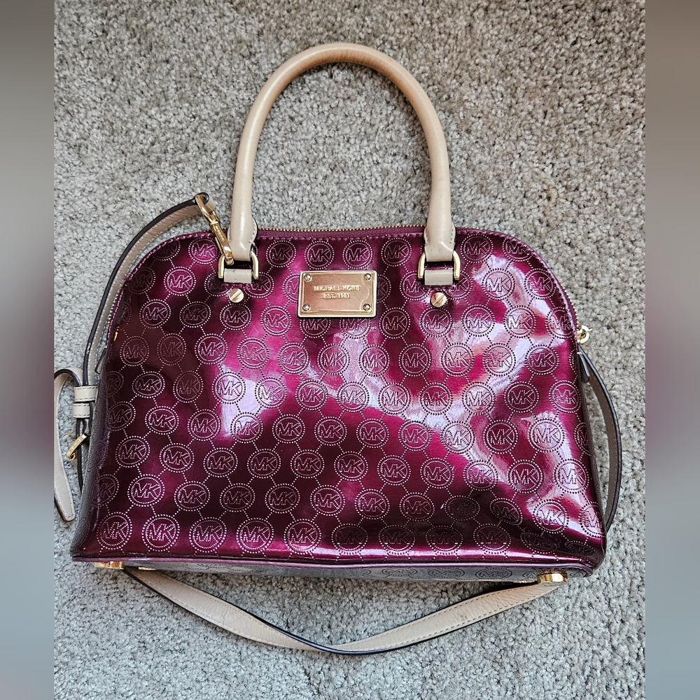 Michael Kors Burgundy Satchel Bag